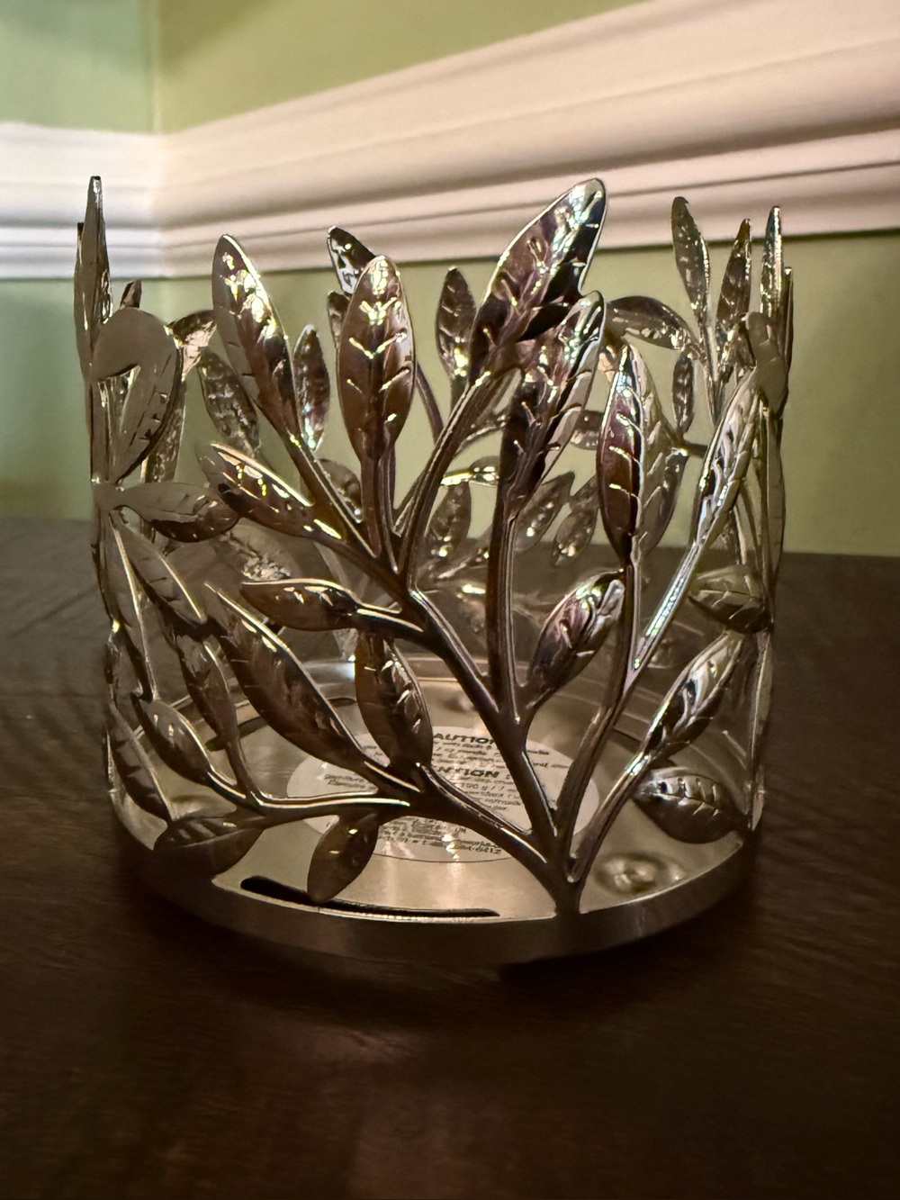 Bath & Body Works Silver Leaf candle Holder